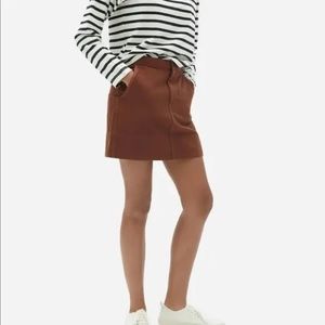 Everlane Canvas Stamp Skirt - Brick Red/Brown